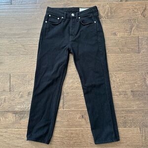 Rag & Bone Maya Ankle Slim Straight Leg Jeans Dark Wash